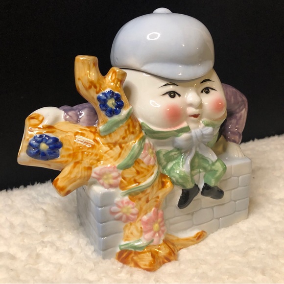 Vintage Feitx Humpty Dumpty Handpainted Ceramic Teapot, Circa 1970’s RARE FIND - Picture 10 of 11